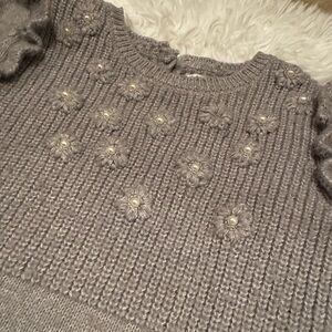 Gray & pearl sweater dress size 5